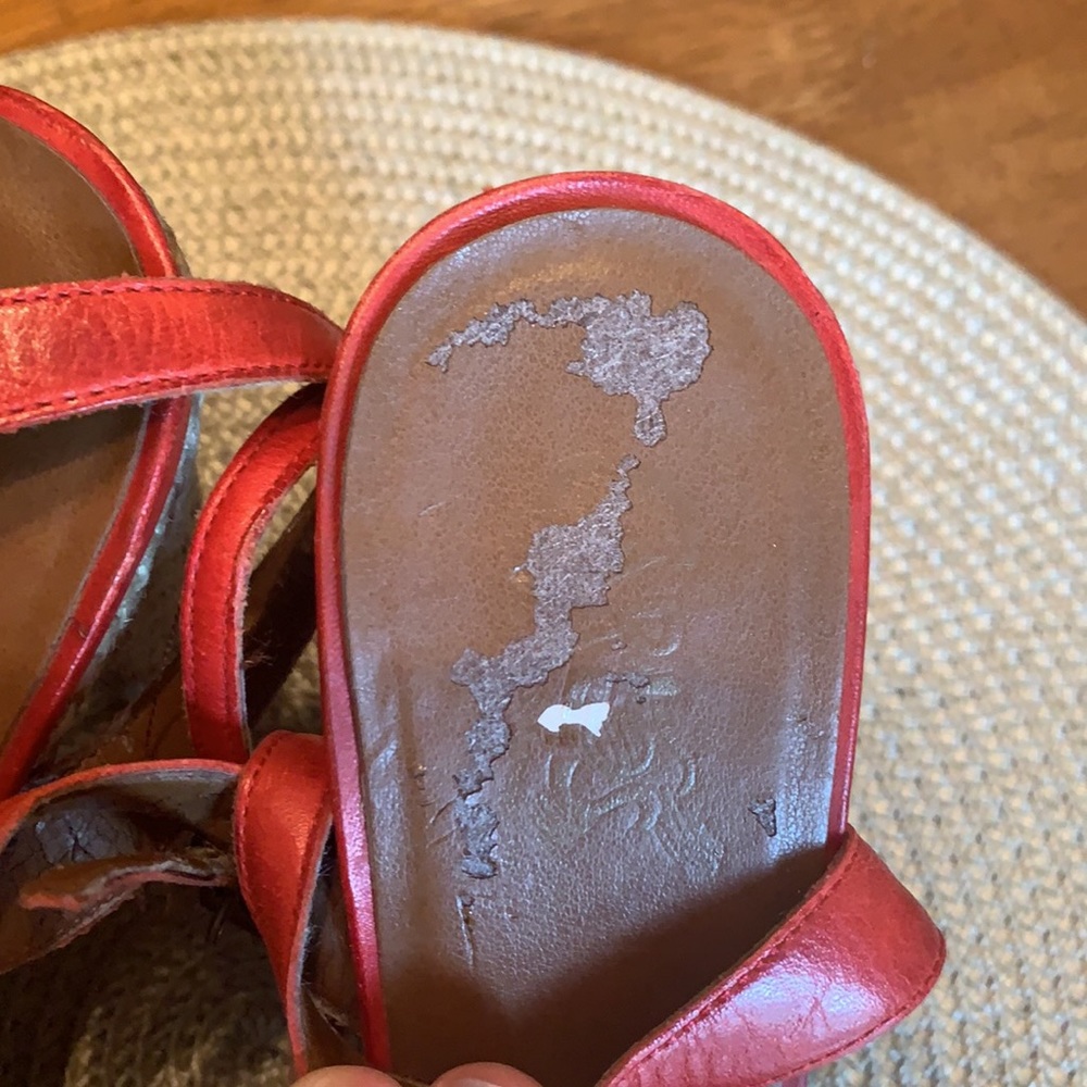 Carlos by Carlos Santana red espadrille platform heels - Picture 6 of 7